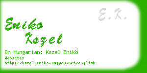eniko kszel business card